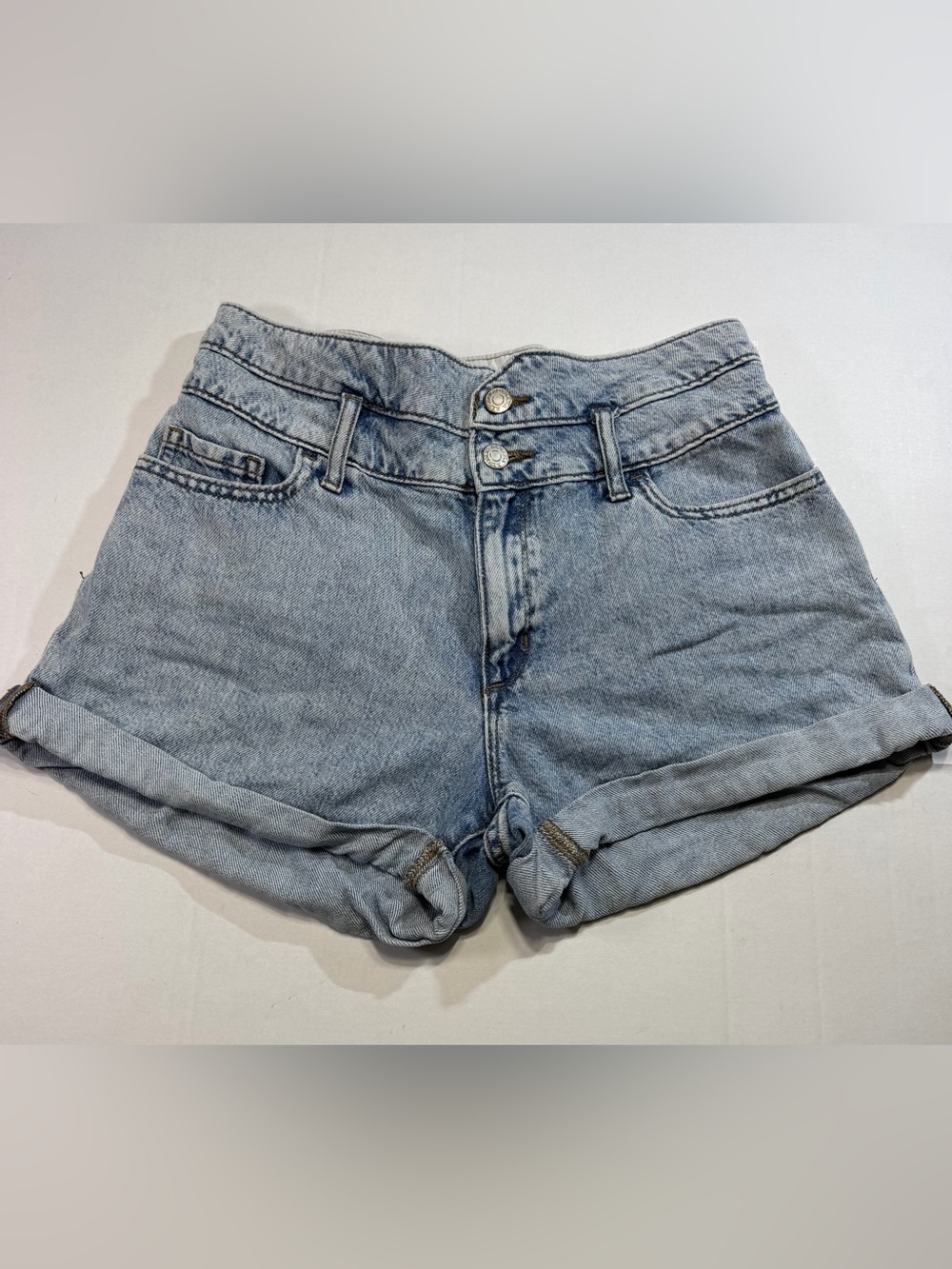 Banana Republic Light Blue Rolled Hem Denim Shorts